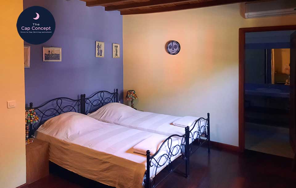 2ème chambre avec deux lits + salle de bain, pour les enfants ou les invités chambre à coucher tout confort 